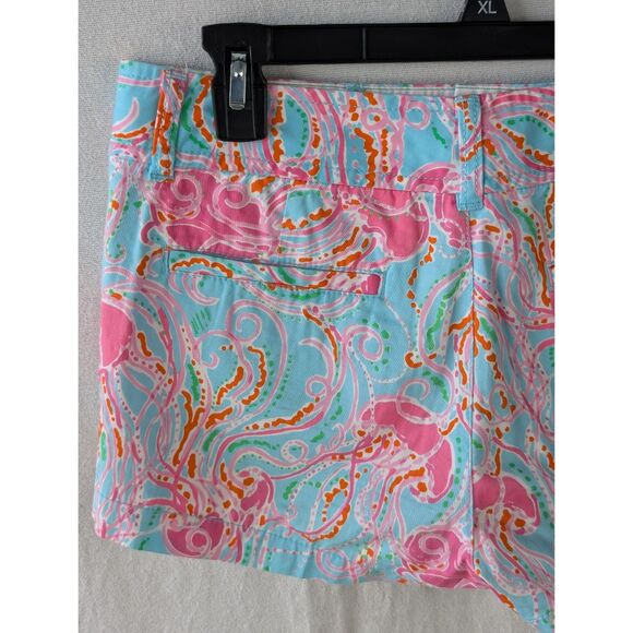 Lilly Pulitzer Walsh Short Jellyfish Design Pink and Blue Women's Size 4 - Picture 8 of 9